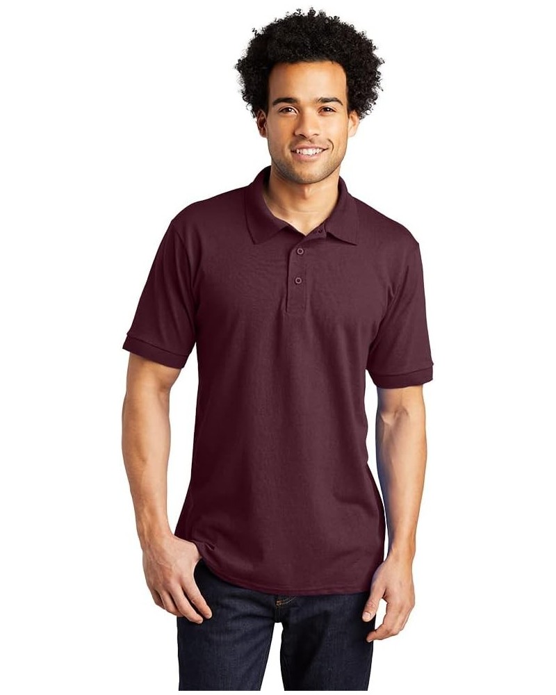 Port & Company Men's Tall 55 Ounce Jersey Knit Polo Athletic Maroon $6.96 Shirts