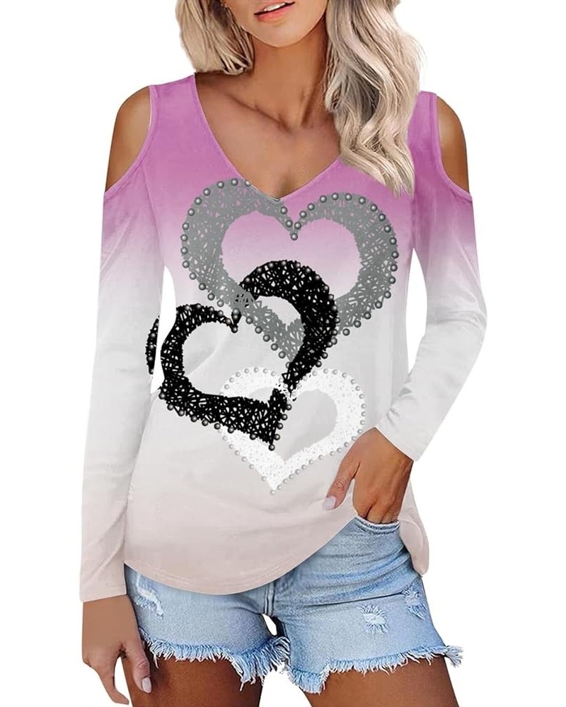 Business Tee for Women Fashion Long Sleeve Summer Plus Size Soft Floral V Neck Polyester Comfort T Shirt 03-light Pink $8.89 ...