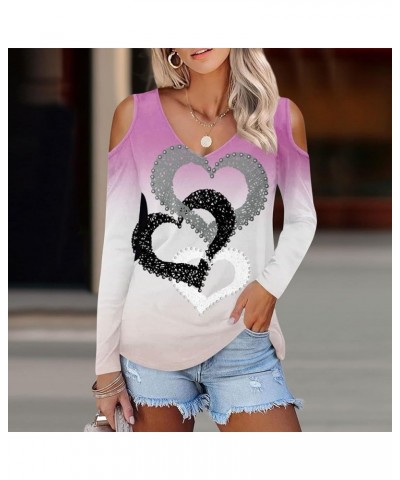 Business Tee for Women Fashion Long Sleeve Summer Plus Size Soft Floral V Neck Polyester Comfort T Shirt 03-light Pink $8.89 ...