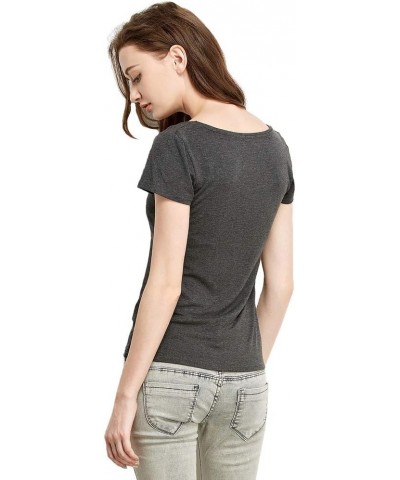 Women's Mini-Ribbed Stretch Scoop Neck T-Shirt Black X-Large (US 16 18) Medium 1 X Dark Gray $10.82 T-Shirts