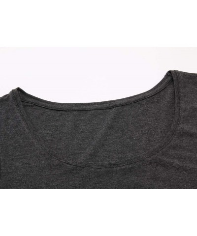 Women's Mini-Ribbed Stretch Scoop Neck T-Shirt Black X-Large (US 16 18) Medium 1 X Dark Gray $10.82 T-Shirts