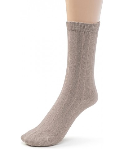 Rayon from Bamboo Seamless Crew Socks for Boys Girls, 3 or 6 Pk Everyday School Uniform Socks Khaki (6 Pack) $10.54 Socks