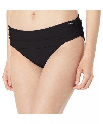 Women's Standard Mid Rise Full Coverage Bikini Bottom Bathing Suit Black 2 $20.94 Swimsuits