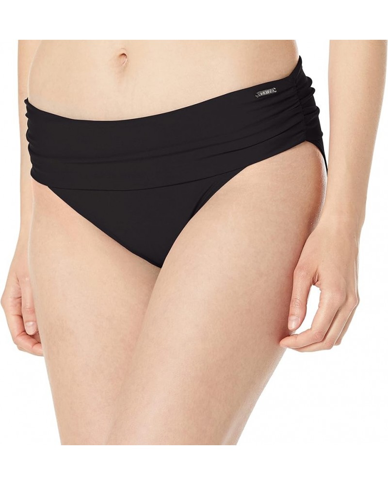 Women's Standard Mid Rise Full Coverage Bikini Bottom Bathing Suit Black 2 $20.94 Swimsuits