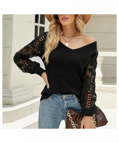 Women Ribbed Knit Sweater Lightweight Slim Jumper Casual Long Sleeve Fall Pullover Elegant Sweaters Shirts Blouse Black01 $9....