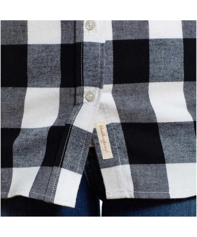 Womens Casual Soft Brushed Plaid Button-Down Flannel Shirt Caviar Buffalo $22.48 Blouses