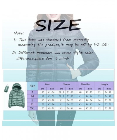 Women's Packable Down Jacket Lightweight Puffer Jackets Hooded 2023 Winter Coat Casual Windproof Outerwear Storage Bag 01-bla...