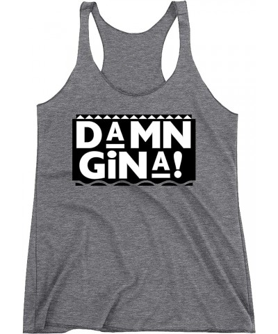 Damn Gina Lawrence Triblend Racerback Tank Top for Women Heather Grey $11.00 Tanks