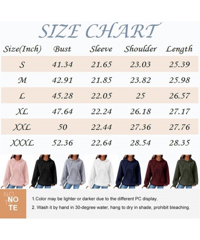 Fall Sweatshirts for Women Drawstring Long Sleeve Hoodies Pullover Knit Top with Pocket 2-black $10.51 Hoodies & Sweatshirts