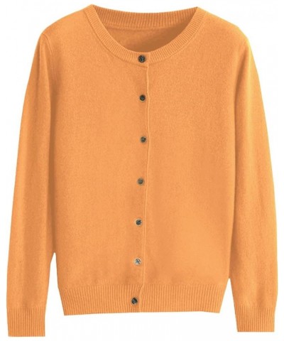 Women Cardigans Cute Plus Size Front Zip Chunky Lightweight Cardigan Sweaters Fall Clothes Qa27-orange $21.41 Sweaters