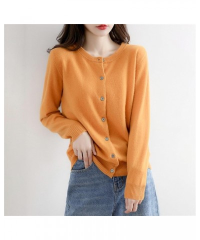 Women Cardigans Cute Plus Size Front Zip Chunky Lightweight Cardigan Sweaters Fall Clothes Qa27-orange $21.41 Sweaters