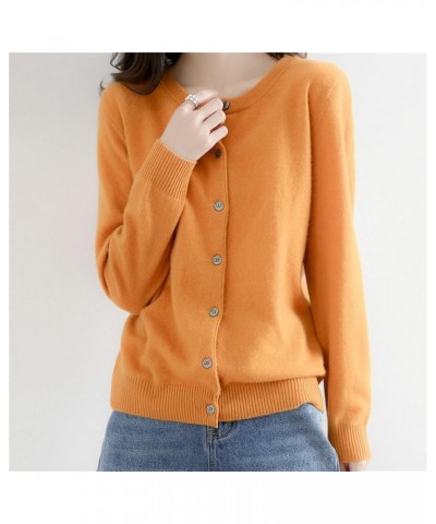 Women Cardigans Cute Plus Size Front Zip Chunky Lightweight Cardigan Sweaters Fall Clothes Qa27-orange $21.41 Sweaters