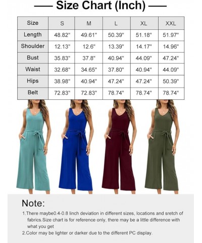 Rompers for Women Summer Sleeveless Jumpsuit V Neck Capri Rompers for Women Light Khaki $25.36 Jumpsuits