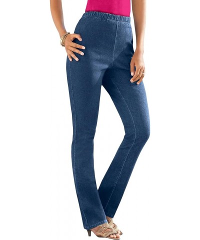 Women's Plus Size Straight-Leg Comfort Stretch Jean Medium Stonewash Sanded $17.20 Jeans