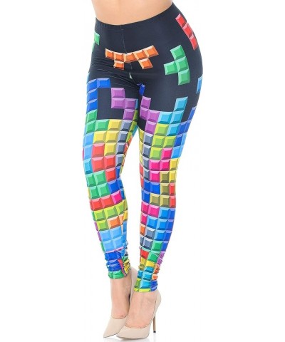 Creamy Soft Leggings - Premium Women's Plus Size Leggings & Designs - by USA Fashion™ Tetris $17.89 Leggings