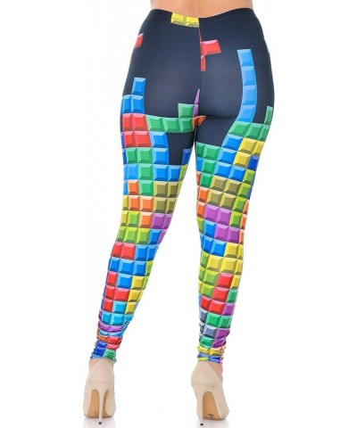 Creamy Soft Leggings - Premium Women's Plus Size Leggings & Designs - by USA Fashion™ Tetris $17.89 Leggings