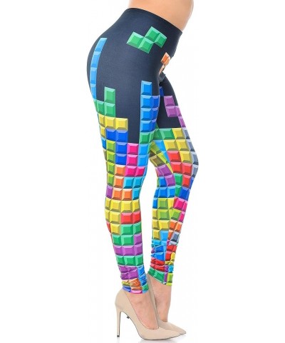 Creamy Soft Leggings - Premium Women's Plus Size Leggings & Designs - by USA Fashion™ Tetris $17.89 Leggings