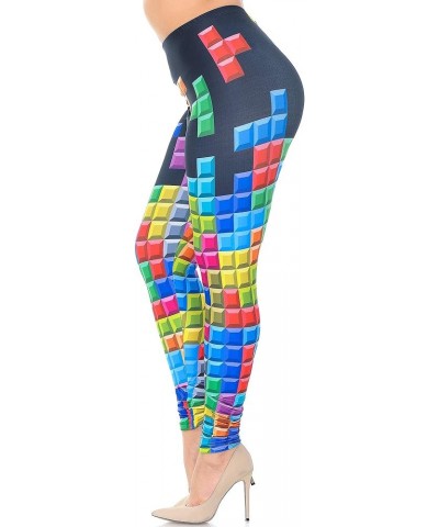 Creamy Soft Leggings - Premium Women's Plus Size Leggings & Designs - by USA Fashion™ Tetris $17.89 Leggings