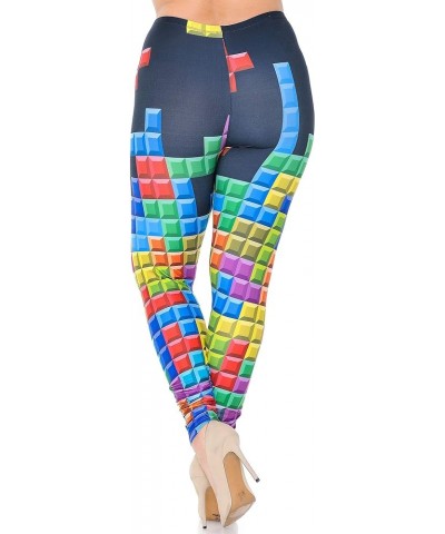 Creamy Soft Leggings - Premium Women's Plus Size Leggings & Designs - by USA Fashion™ Tetris $17.89 Leggings