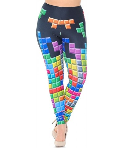 Creamy Soft Leggings - Premium Women's Plus Size Leggings & Designs - by USA Fashion™ Tetris $17.89 Leggings