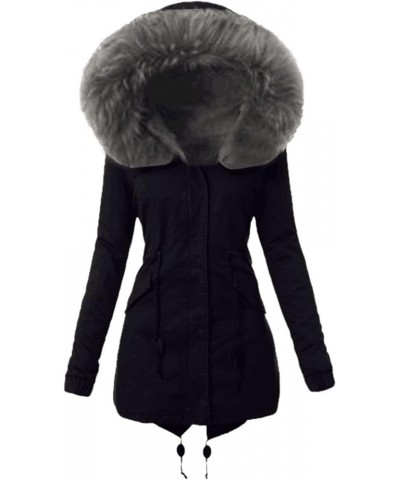 Womens Fall Fashion 2023 Winter Trench Coats Casual Fuzzy Fleece Sherpa Jackets Hoodies Pullover Plus Size Jackets 33-navy $1...