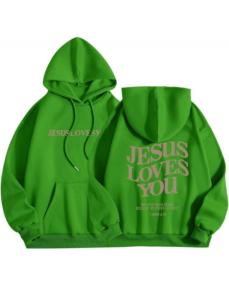 Oversized Hoodie for Women Thankful Grateful Blessed Christian Hooded Hoodies Causal Sweatshirts with Pocket Pullover 04-gree...