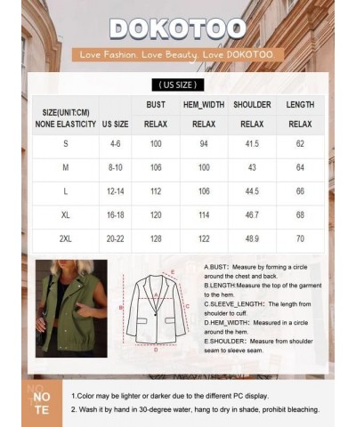 Womens Vests Outerwear Button-Down Lapel Collar Elastic Hem Lightweight Spring Waistcoat Sleeveless Jacket Cargo Vest Khaki $...