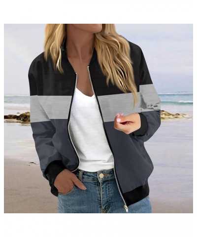 Women Clothing,2023 Trendy Women Casual Jacket Jackets For Women Long Sleeve Lightweight Zip Up Cropped Fashion Print 1-gray ...