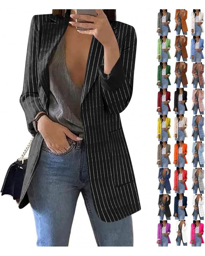 Oversized Blazer Jackets for Women Long Sleeve Open Front Work Office Suit Jacket Casual Lapel Loose Business Jacket A21-army...