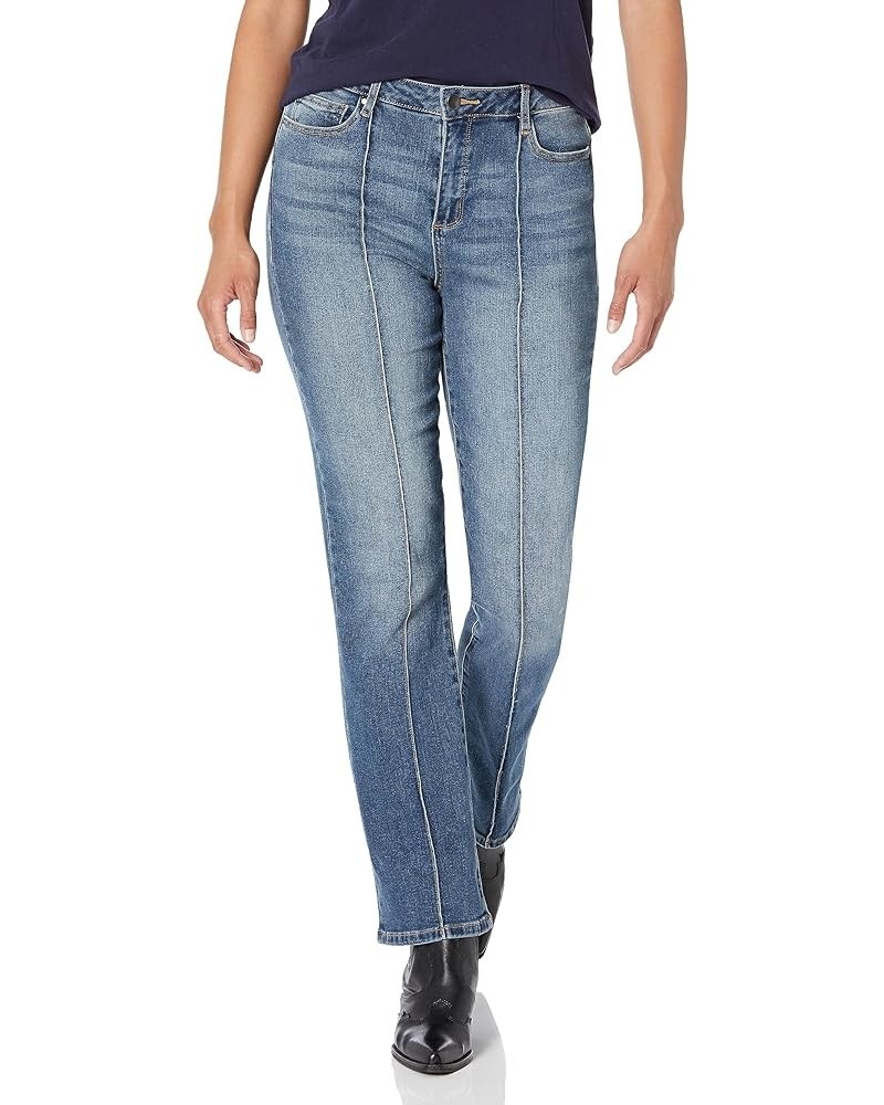 Women's Leopard Trim Crop Jean Medium Indigo $11.85 Jeans