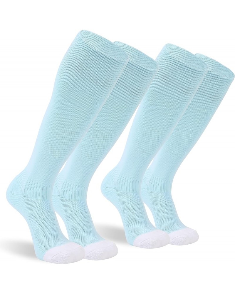 Baseball Socks, 2/3 Pack Multi-Sport Athletic Soccer Softball Football Socks for Youth Adult 4 Size 2 Pairs Light Blue $10.25...