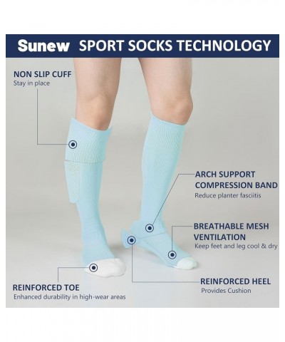 Baseball Socks, 2/3 Pack Multi-Sport Athletic Soccer Softball Football Socks for Youth Adult 4 Size 2 Pairs Light Blue $10.25...