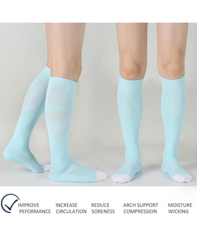 Baseball Socks, 2/3 Pack Multi-Sport Athletic Soccer Softball Football Socks for Youth Adult 4 Size 2 Pairs Light Blue $10.25...