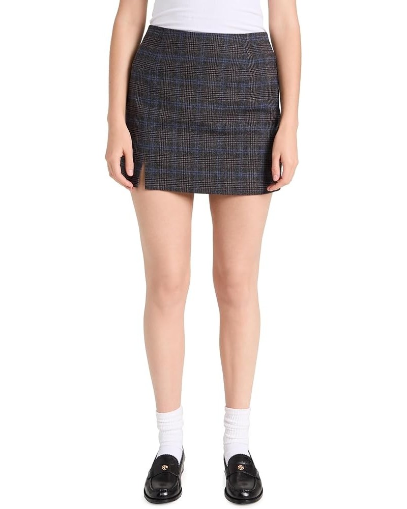 Women's Wool-Blend Mini Skirt in Plaid Mini Glen Plaid $37.53 Skirts