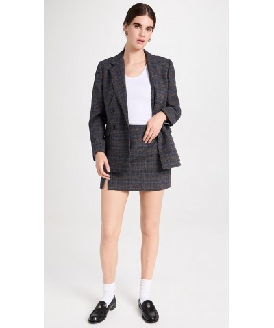 Women's Wool-Blend Mini Skirt in Plaid Mini Glen Plaid $37.53 Skirts