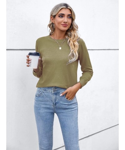 Womens Short Sleeve Sweaters Tops Summer Lightweight Pullover Sweater Knit Shirt Blouse 413-grass Green $11.50 Sweaters