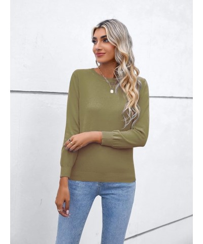 Womens Short Sleeve Sweaters Tops Summer Lightweight Pullover Sweater Knit Shirt Blouse 413-grass Green $11.50 Sweaters