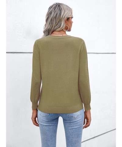 Womens Short Sleeve Sweaters Tops Summer Lightweight Pullover Sweater Knit Shirt Blouse 413-grass Green $11.50 Sweaters