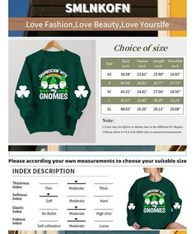 St.Patrick's Day Shirt for Women 2000s Fashion Crewneck Long Sleeve Tops Irish Shamrock Graphic Pullover Sweatshirts A23_gree...