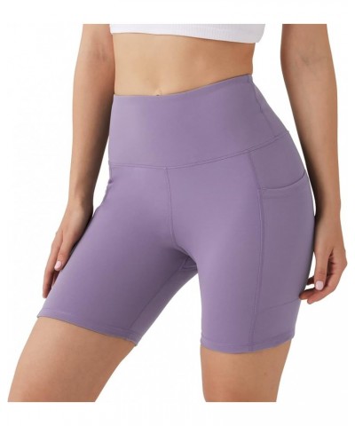 Women’s Yoga Shorts High Waist Compression Workout Shorts for Women Running Size S-2XL Purple $12.74 Activewear