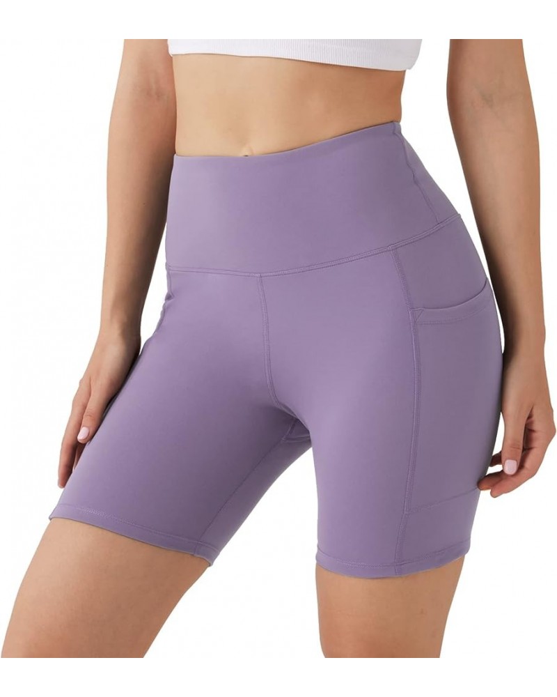 Women’s Yoga Shorts High Waist Compression Workout Shorts for Women Running Size S-2XL Purple $12.74 Activewear