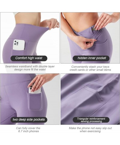 Women’s Yoga Shorts High Waist Compression Workout Shorts for Women Running Size S-2XL Purple $12.74 Activewear