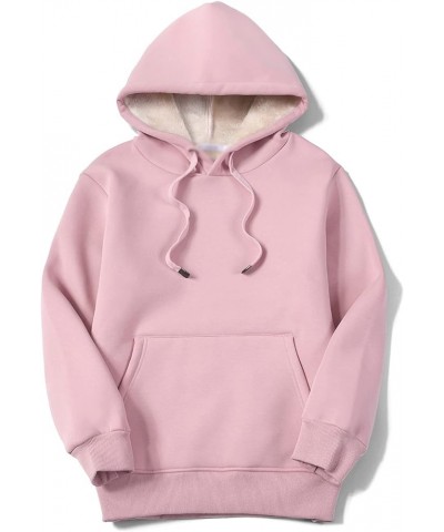 Women's Long Sleeve Fleece Lined Sweatshirt Casual Winter Warm Sherpa Hoodie Pullover Pink $16.45 Hoodies & Sweatshirts