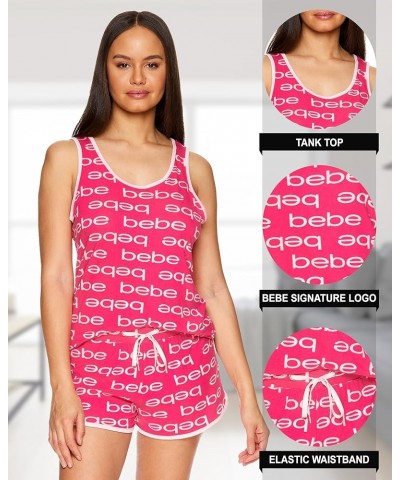 Womens Sleep/Lounge Top With Pajama Shorts Sleepwear Set Fuchsia $10.00 Sleep & Lounge