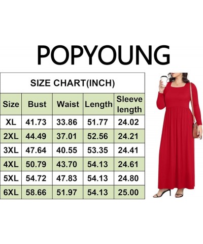 Women's Plus Size Maxi Dresses Long Sleeve Casual Fall Dress XL-5XL with Pokets Crewneck Yc-kawasaki's Rose $19.00 Jackets