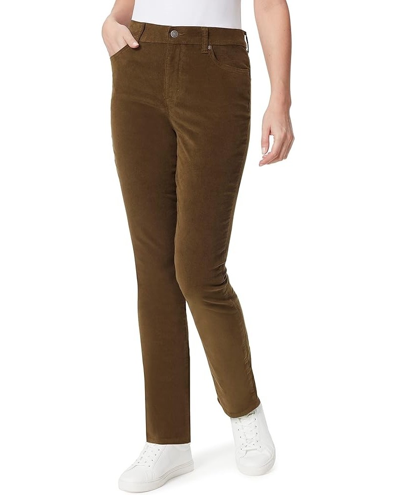 Women's Amanda Corduroy Slim High Rise Pant Juniper Olive $11.50 Blouses