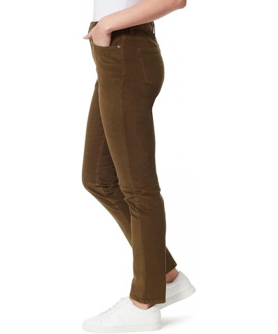 Women's Amanda Corduroy Slim High Rise Pant Juniper Olive $11.50 Blouses