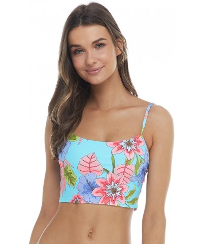 Women's Selena Crop Bikini Top Swimsuit Morotai Floral $8.92 Swimsuits