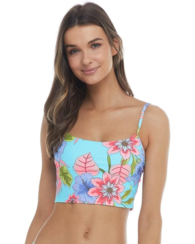 Women's Selena Crop Bikini Top Swimsuit Morotai Floral $8.92 Swimsuits