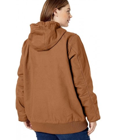 Women's Loose Fit Washed Duck Insulated Active Jacket Brown $37.50 Uniforms